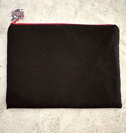 Bloody Handprint Embroidered Zipper Pouch – Horror Lover Cosmetic Bag & True Crime Gift
