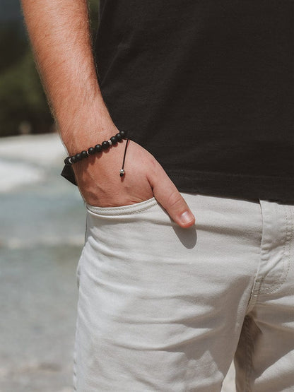 Black Onyx Beaded Bracelet  - Mykonos