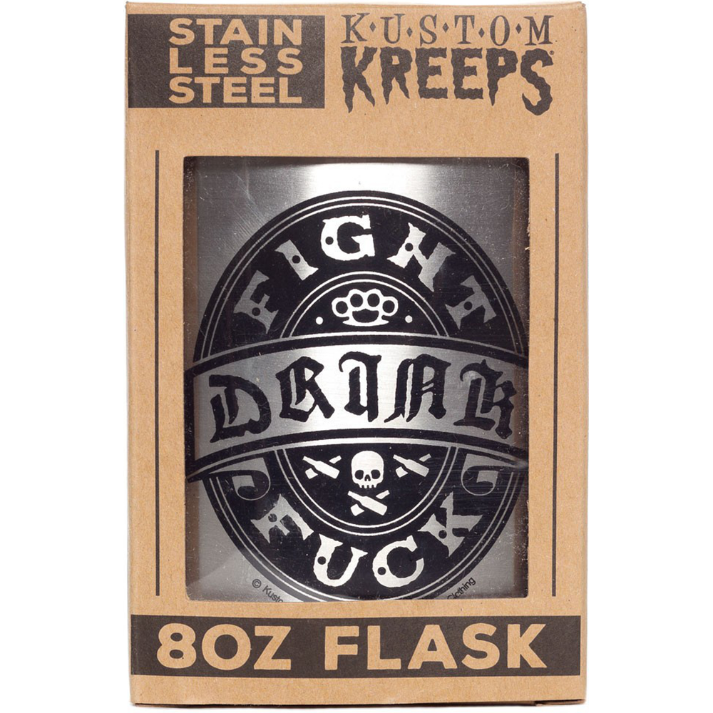 Drink Fight Fuck Stainless Steel Hip Flask