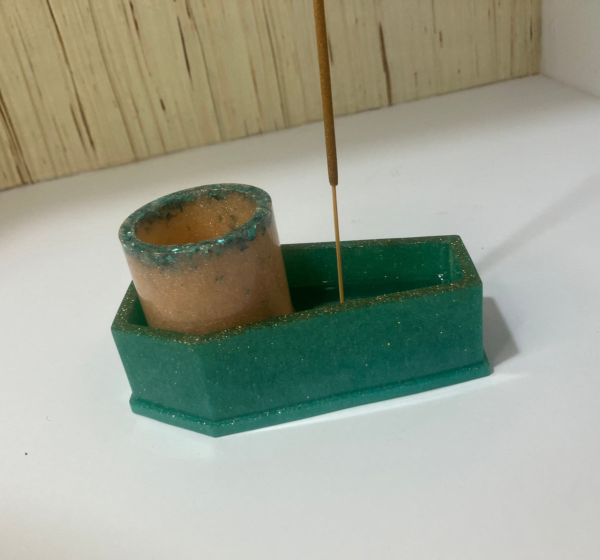 Resin Coffin Votive Holder & Incense Burner