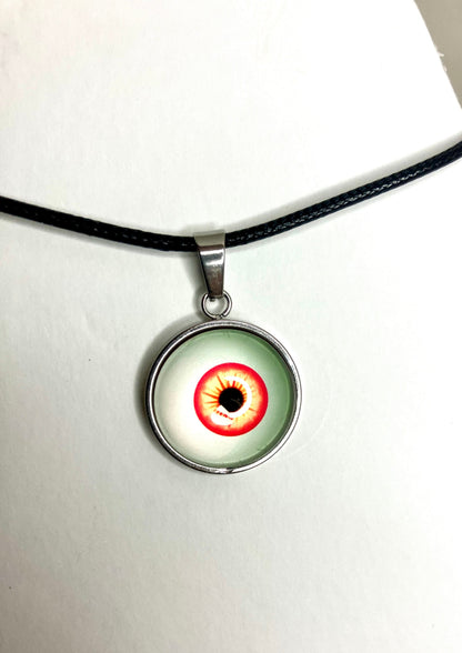 Glass Dome Eyeball Necklaces