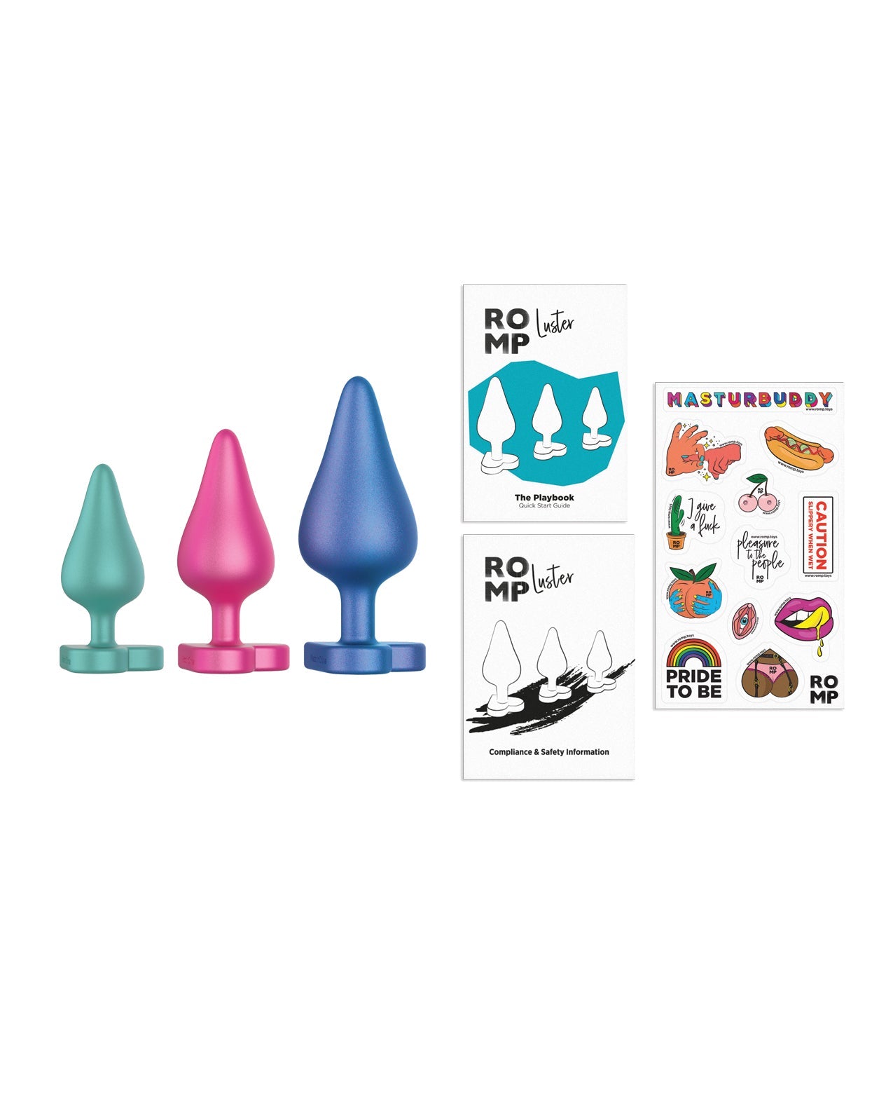 ROMP Luster Butt Plug Kit (3) - Shadow Threadz Crypt