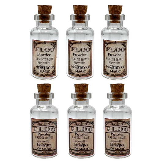 6pcs DIY art and craft floo powder glass bottles
