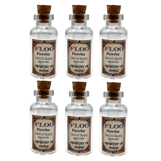 6pcs DIY art and craft floo powder glass bottles