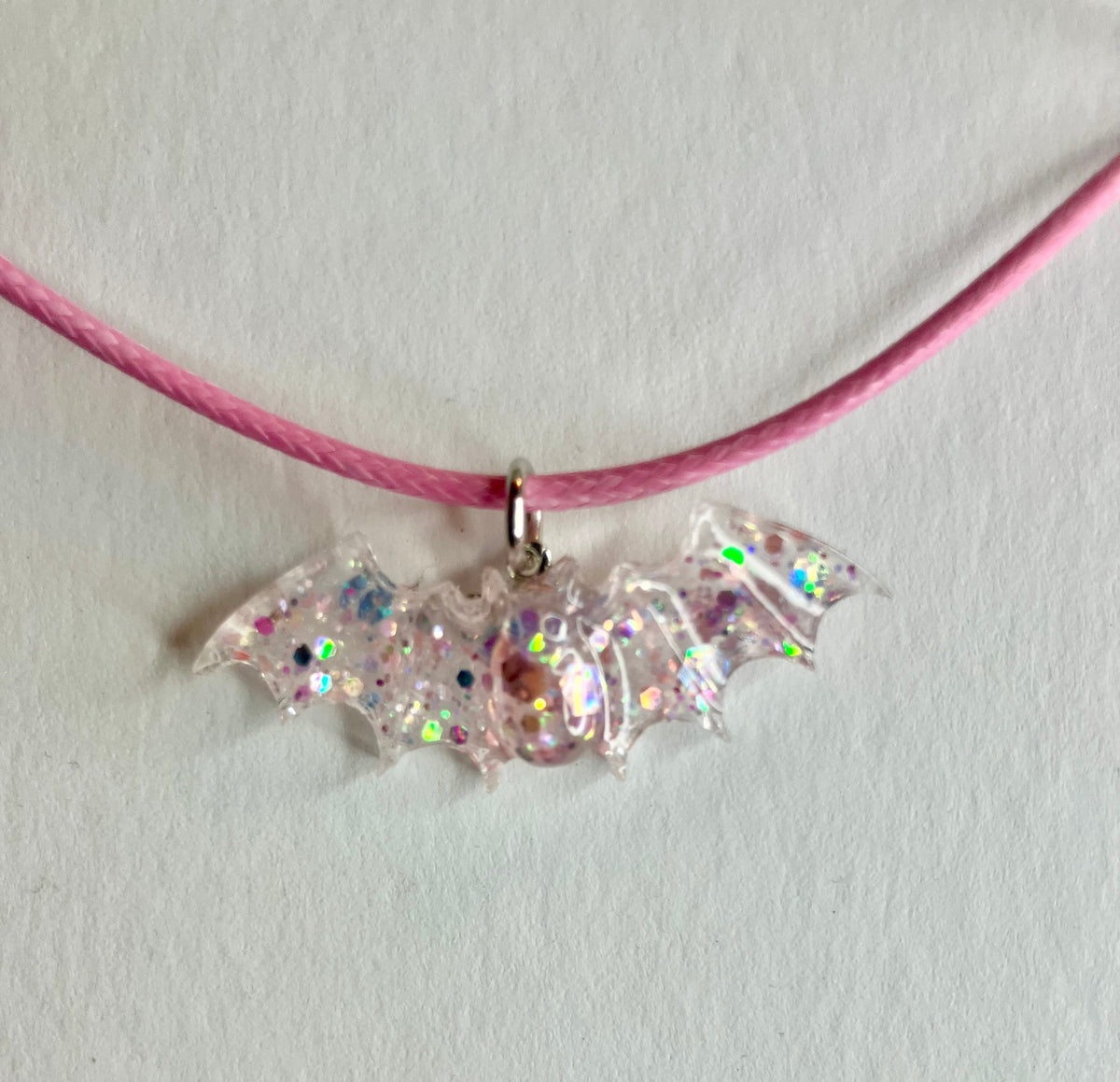 Handmade Resin Bat Pendant Necklaces