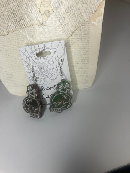 Spooky Resin Earrings: Bats, Skulls, Spiderwebs & More