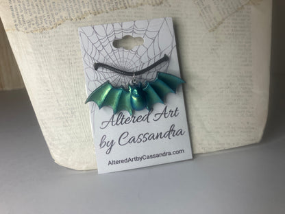 Handmade Resin Bat Pendant Necklaces