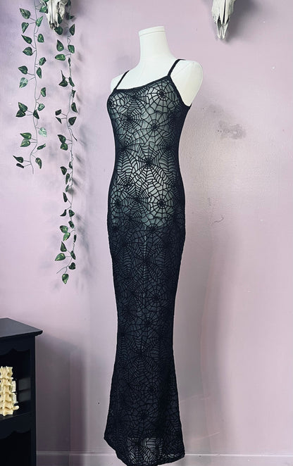 Widow’s Web Hourglass Maxi Dress