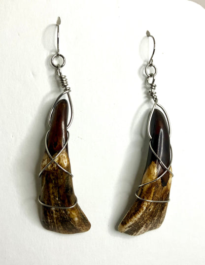 Water Buffalo Tooth Jewelry: Wire Wrapped Necklaces & Earrings