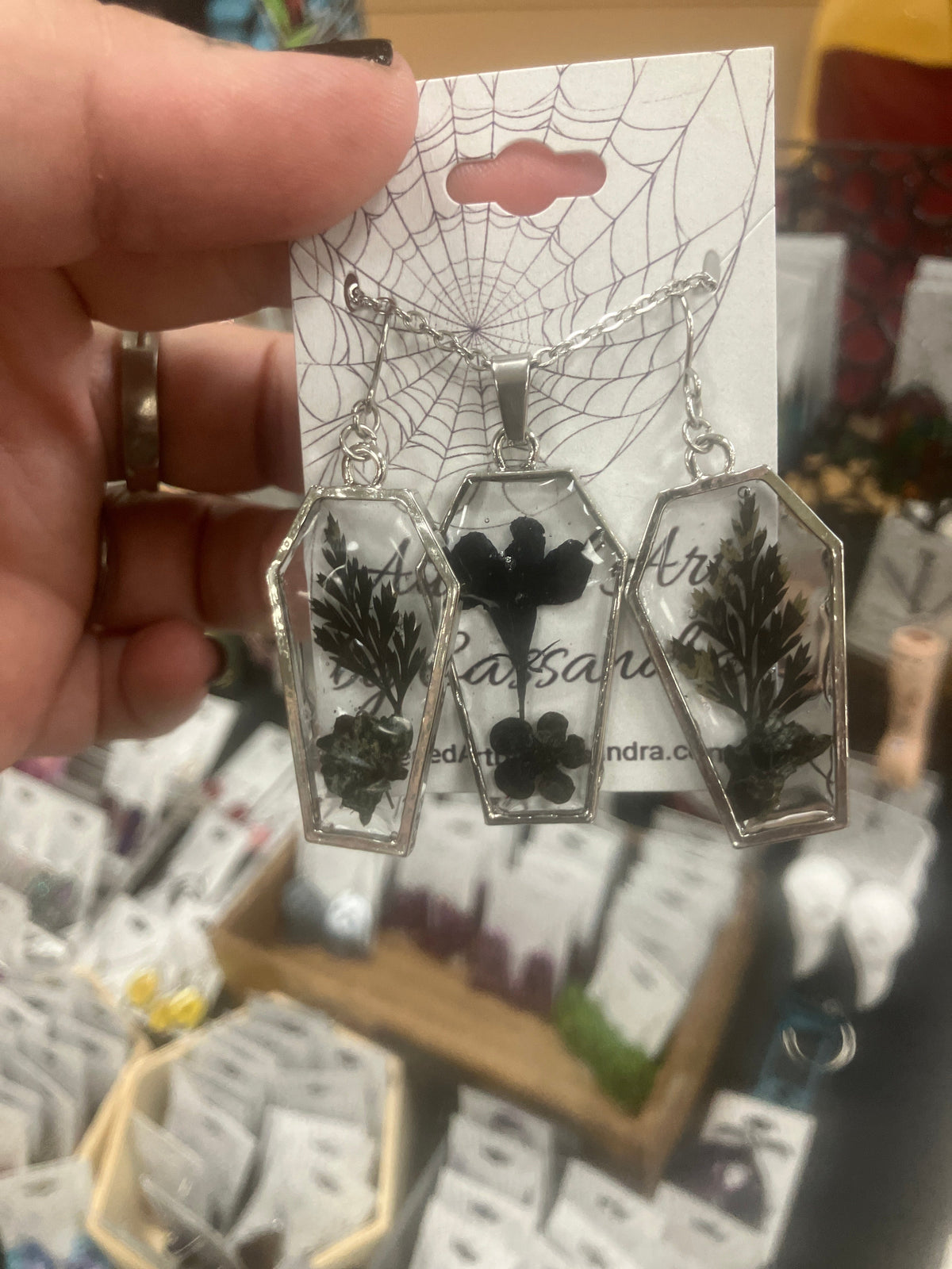 Gothic Coffin Bezel Resin Jewelry