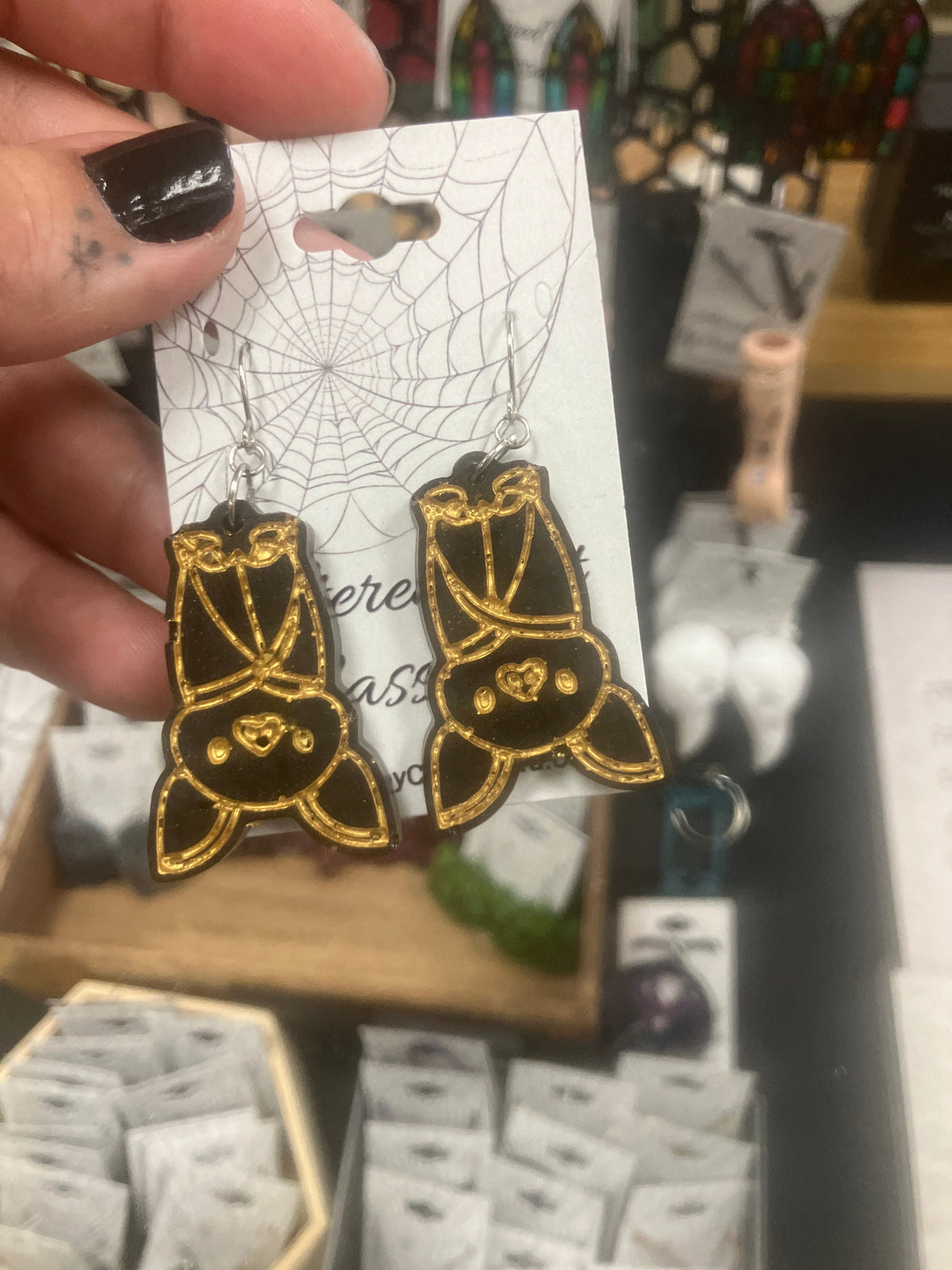 Spooky Resin Earrings: Bats, Skulls, Spiderwebs & More
