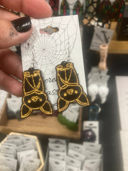 Spooky Resin Earrings: Bats, Skulls, Spiderwebs & More