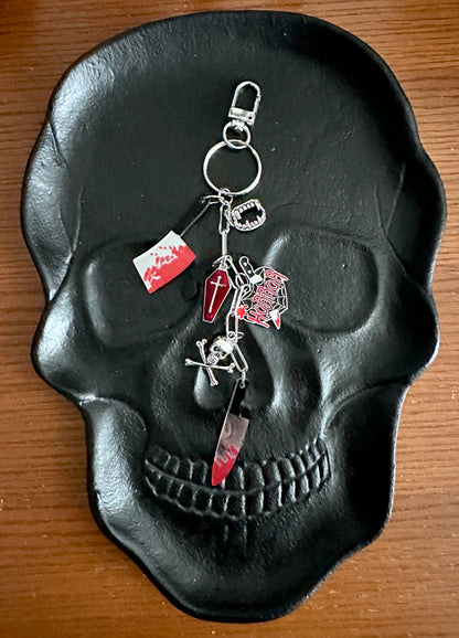 Horror Lover Bag Charm Keychain – Spooky Gift for Goths, Horror Fans & Halloween Lovers