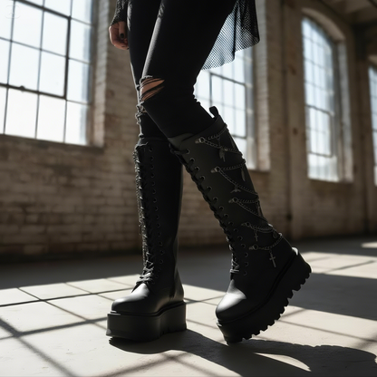 Charmageddon Chained Platform Boots