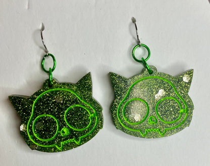 Spooky Resin Earrings: Bats, Skulls, Spiderwebs & More