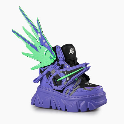 Neon Wraith Mecha Platform Sneakers