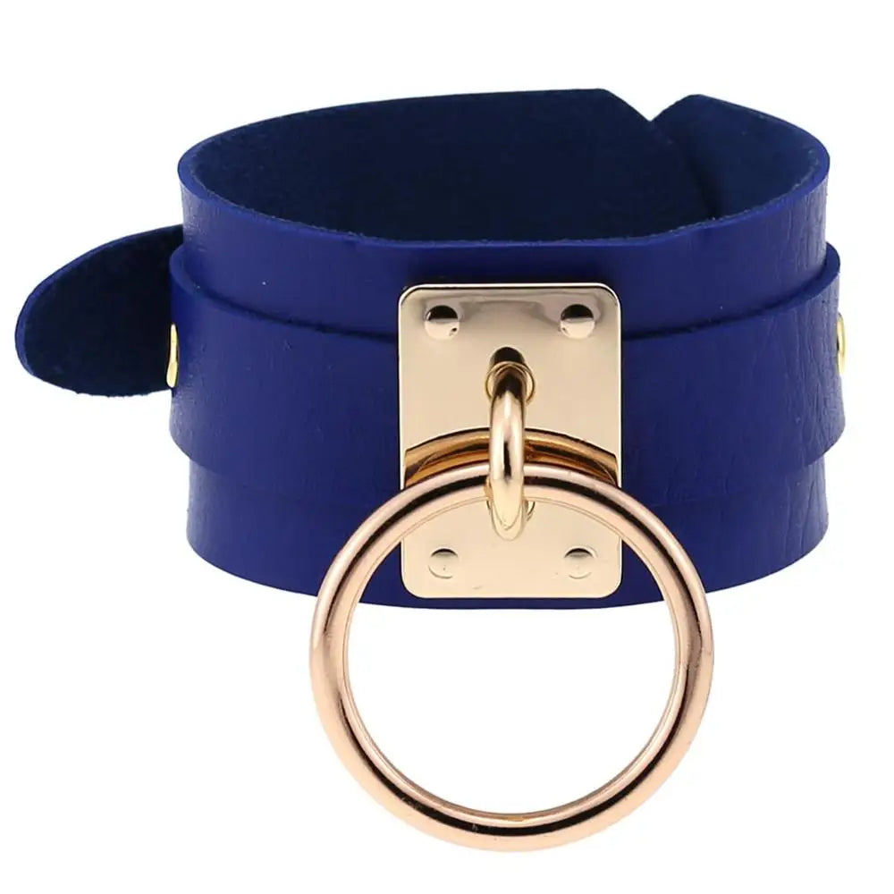 Gold O-Ring Bondage Bracelet - Shadow Threadz Crypt