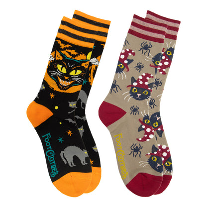 PREORDER Halloween Kitties Crew Sock Pack | 2 Designs