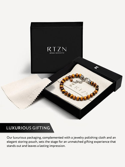 Tigers Eye Beaded Bracelet - Chain Fit