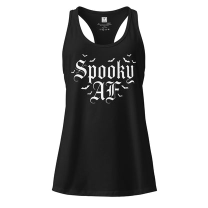 Spooky Womens Fitted Racerback Tank Top