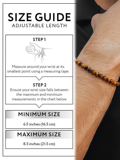 Tigers Eye Beaded Bracelet - Chain Fit