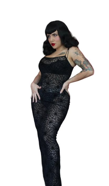 Widow’s Web Hourglass Maxi Dress