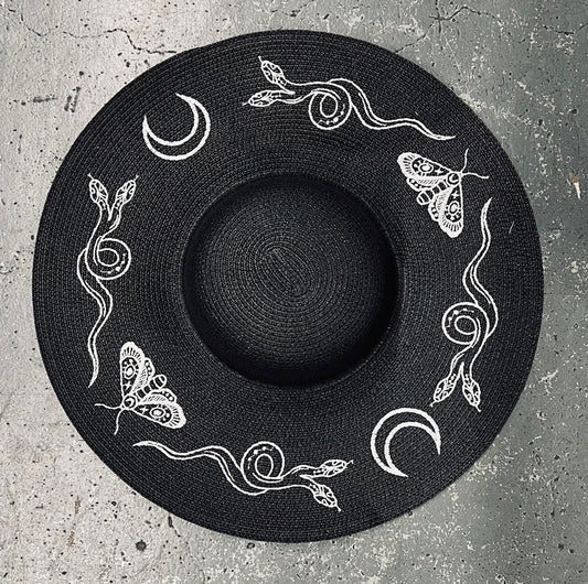 Floppy Sun Hat - XL Brim - Snake Moon