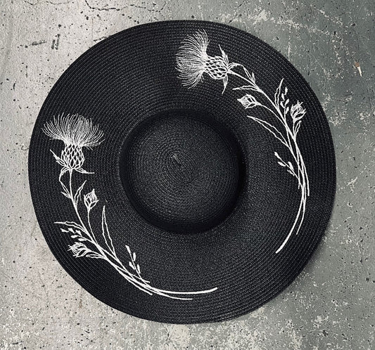 Floppy Sun Hat - XL Brim - Thistles