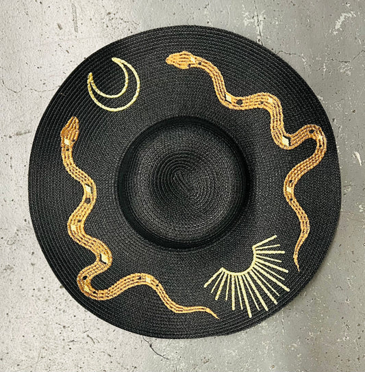Floppy Sun Hat - XL Brim - Western Snakes