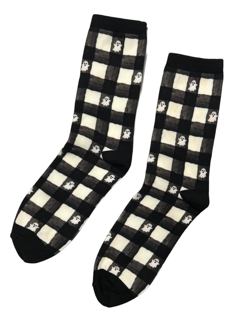 Novelty Socks - Ghost Gingham