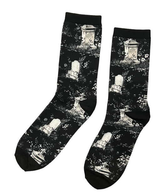 Novelty Socks - Floral Graveyard