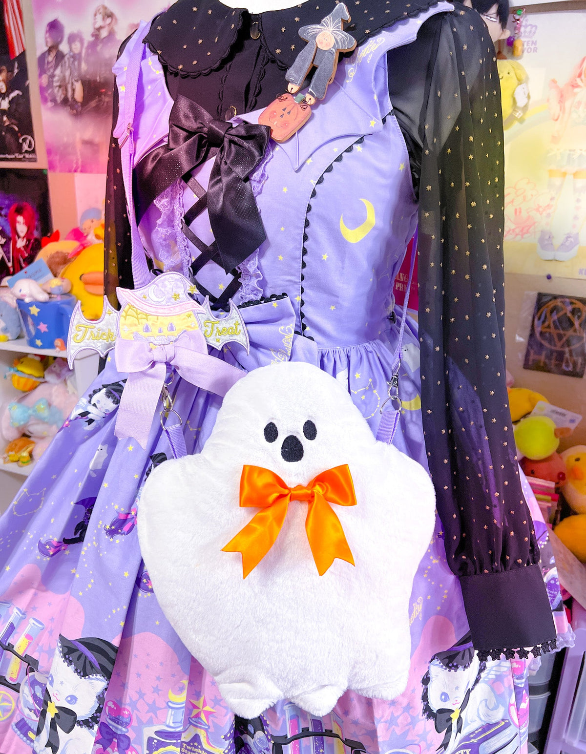 Fluffy Phantom Plush Purse - Shadow Threadz Crypt