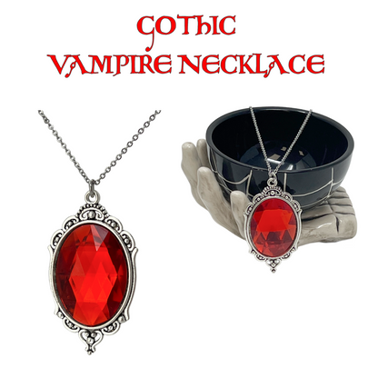 Vampire Blood Red Necklace Gothic Lolita Victorian Dark Romantic Jewelry