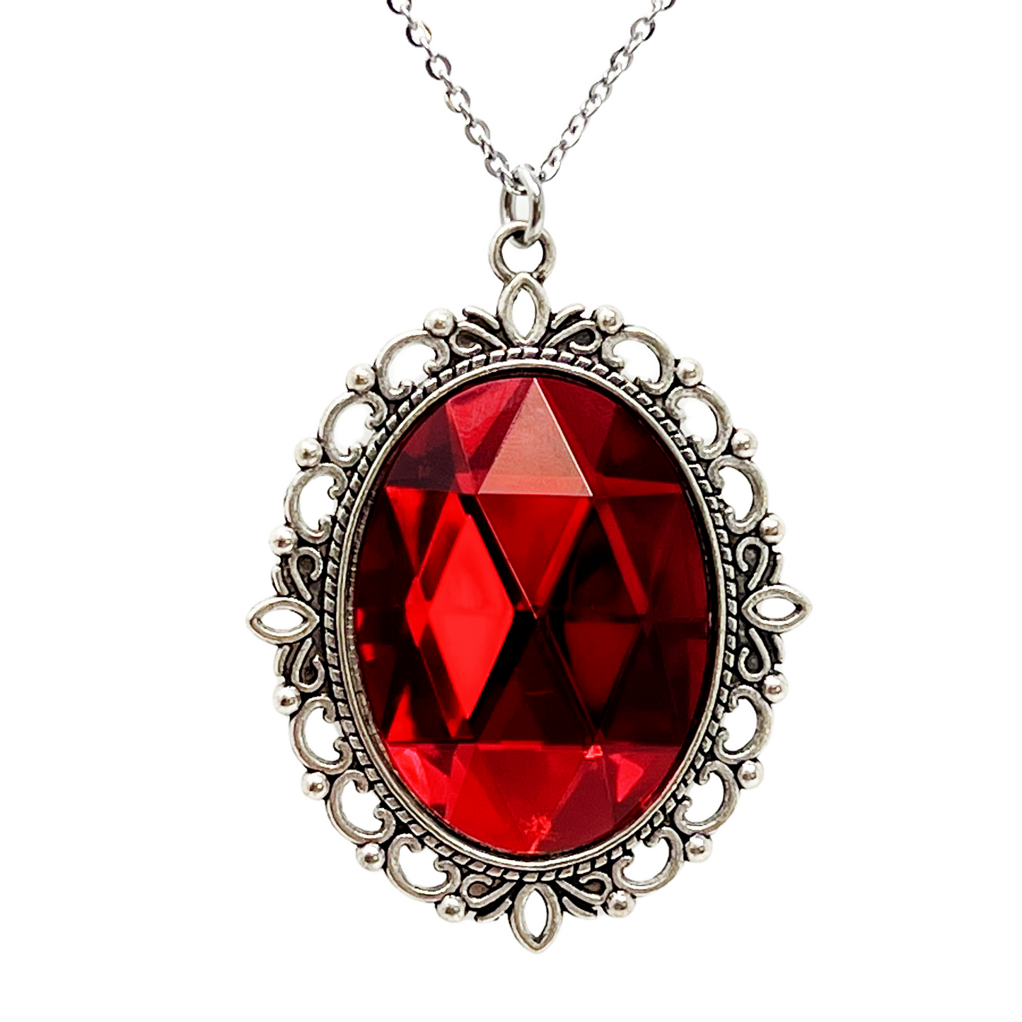 Renaissance Faceted Cameo Necklace