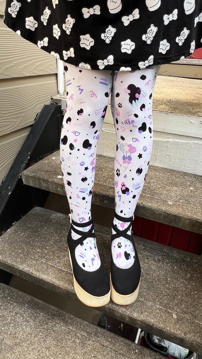 Dottie Dalmatian Unisex Tights - Shadow Threadz Crypt
