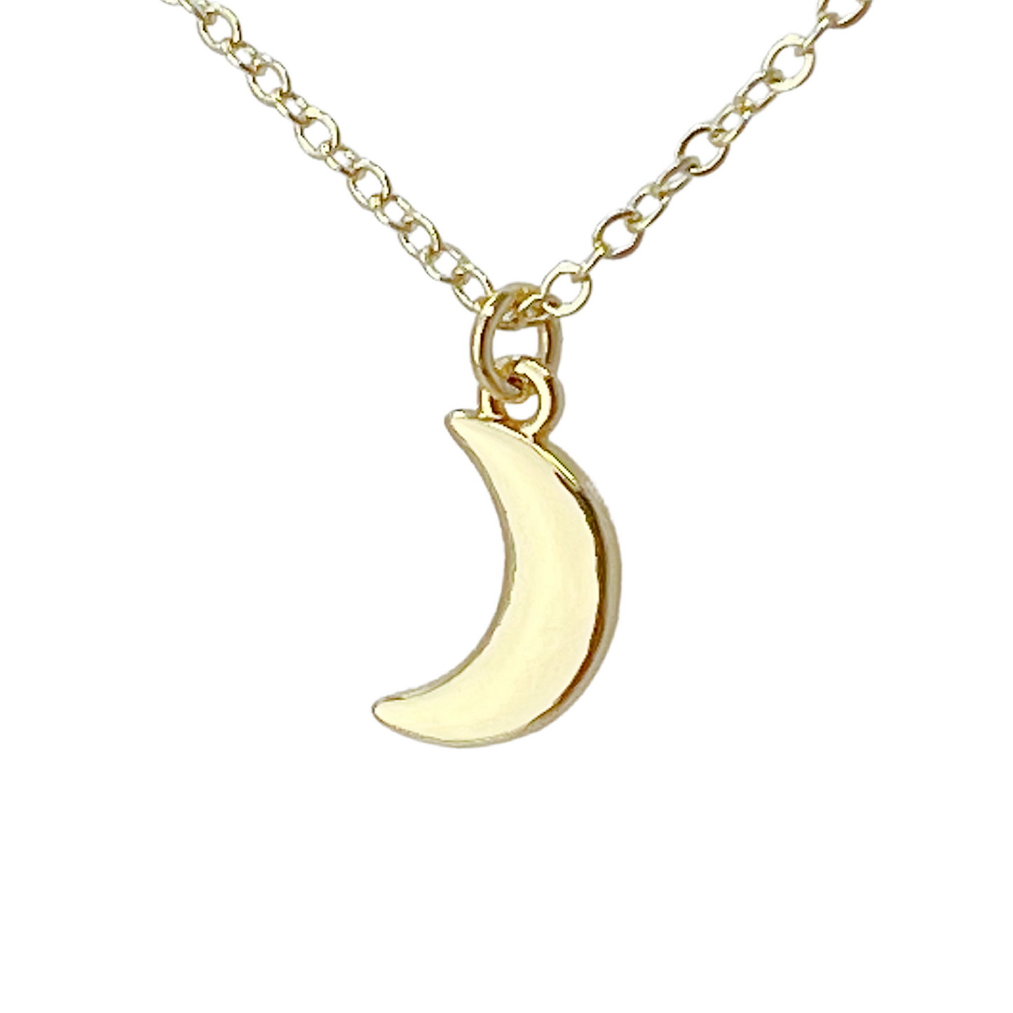 Vintage Tiny Crescent Moon Necklace