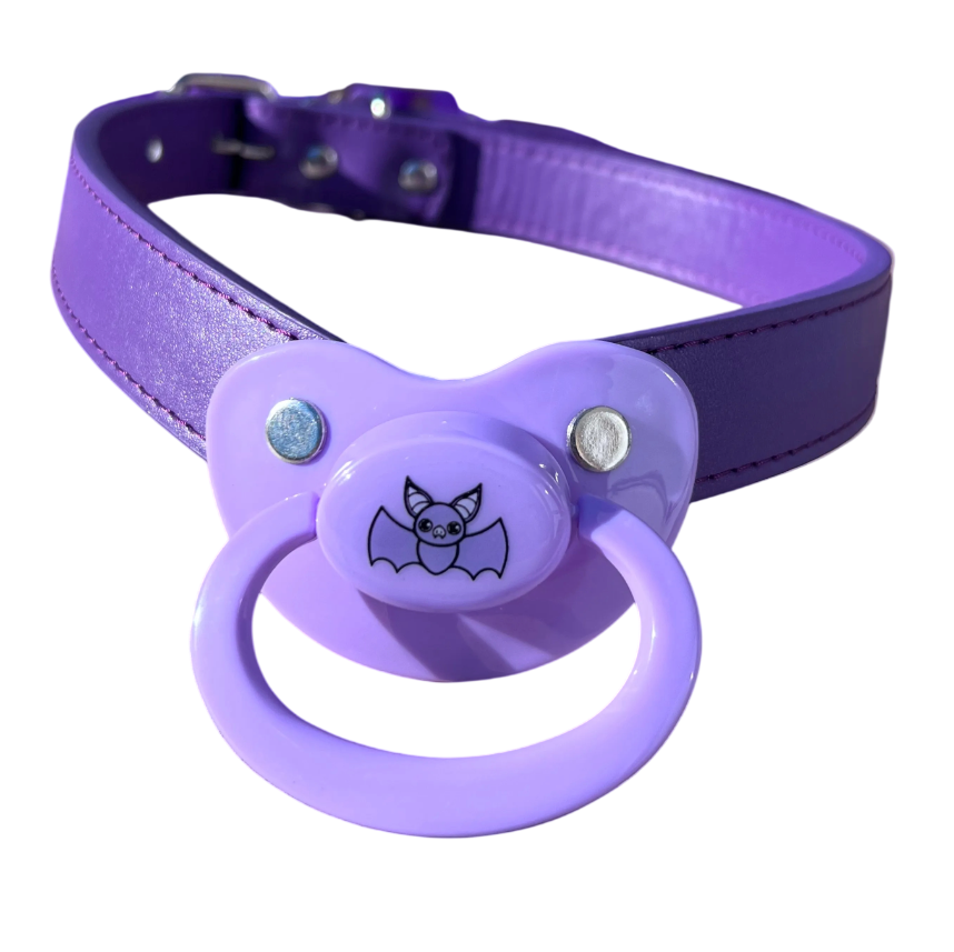 Cute Purple Bat Adult Pacifier Gag