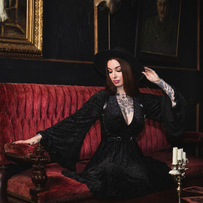 Nyx Velvet Damask Harness Dress