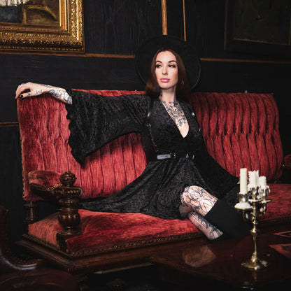 Nyx Velvet Damask Harness Dress