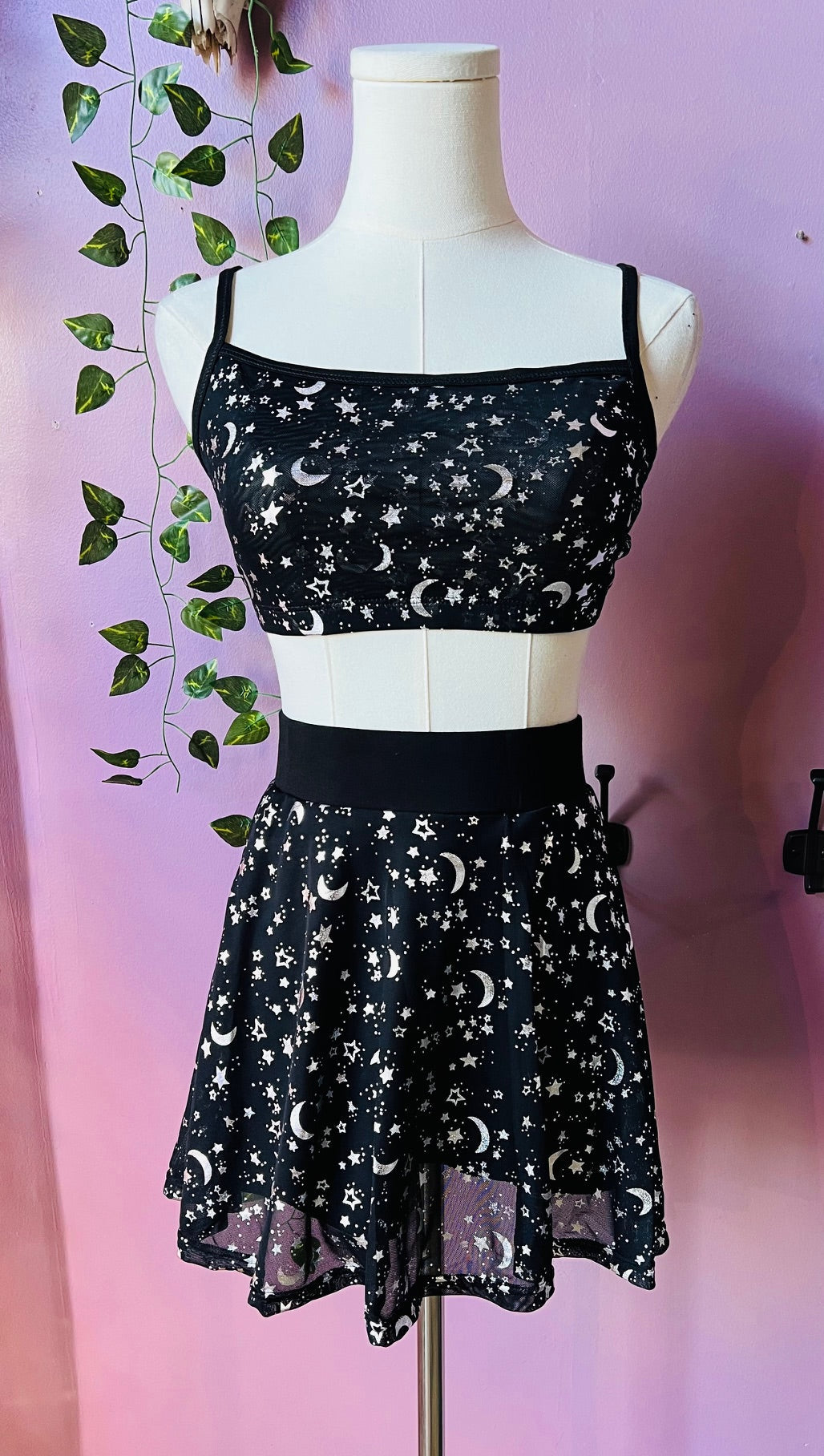 The Morbid Mini Skort - Moon & Stars - Built In Shorts