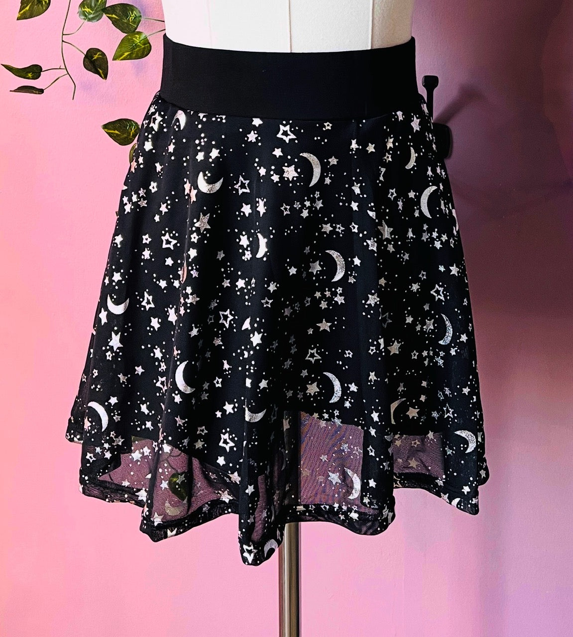 The Morbid Mini Skort - Moon & Stars - Built In Shorts