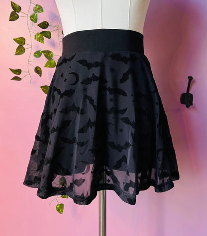 The Morbid Mini Skort - BATS - Built In Shorts