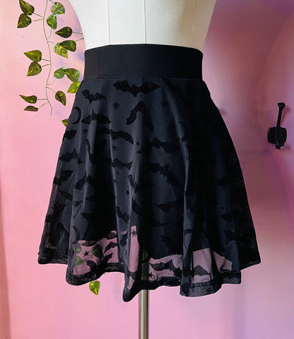 The Morbid Mini Skort - BATS - Built In Shorts