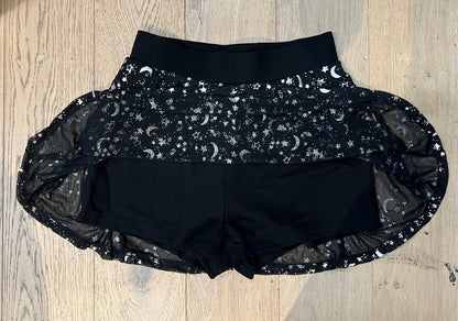 The Morbid Mini Skort - Moon & Stars - Built In Shorts