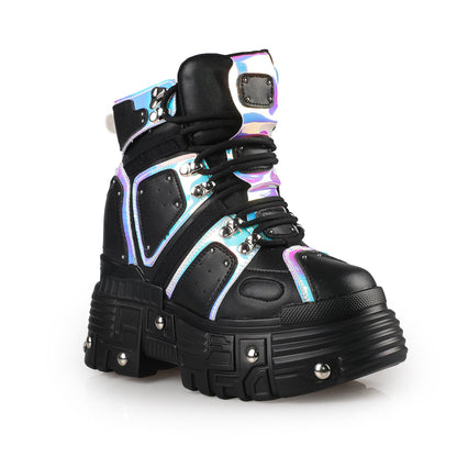 Neon Revenant Holographic Platform Sneakers