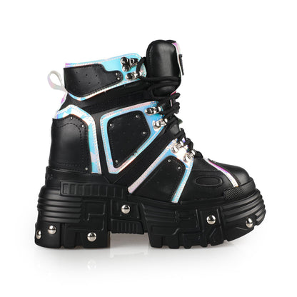 Neon Revenant Holographic Platform Sneakers