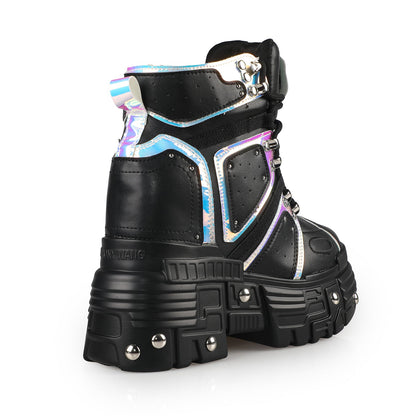 Neon Revenant Holographic Platform Sneakers