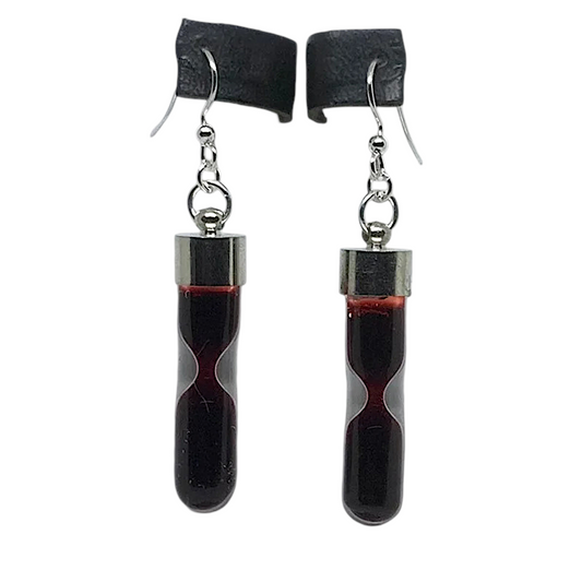Thirsty Little Vials Earrings - Shadow Threadz Crypt