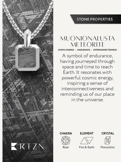 Meteorite Square Pendant Necklace