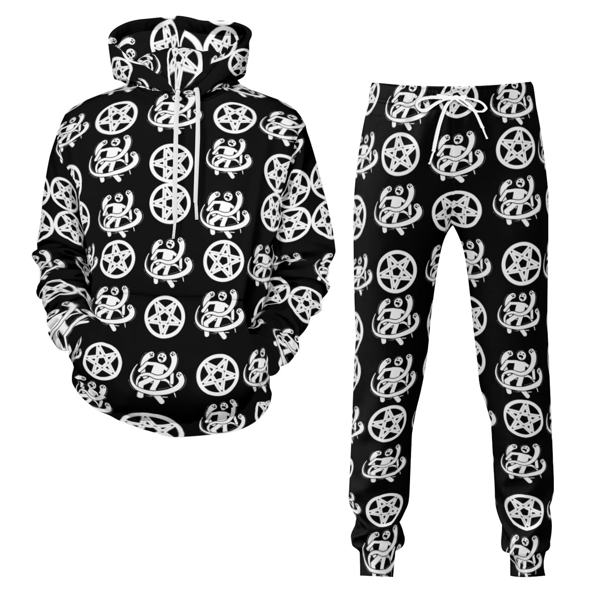 Pentagrammed & Possessed Unisex Hoodie Set - Shadow Threadz Crypt
